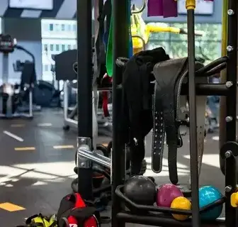 Modern gym interior fitted with training equipment